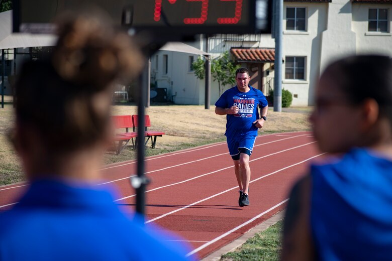 They do this through live virtual events on social media and have begun holding competitive events like this one for athletes to stay engaged with adaptive sports and with the staff of AFW2. (U.S. Air Force Photo by Shawn Sprayberry).