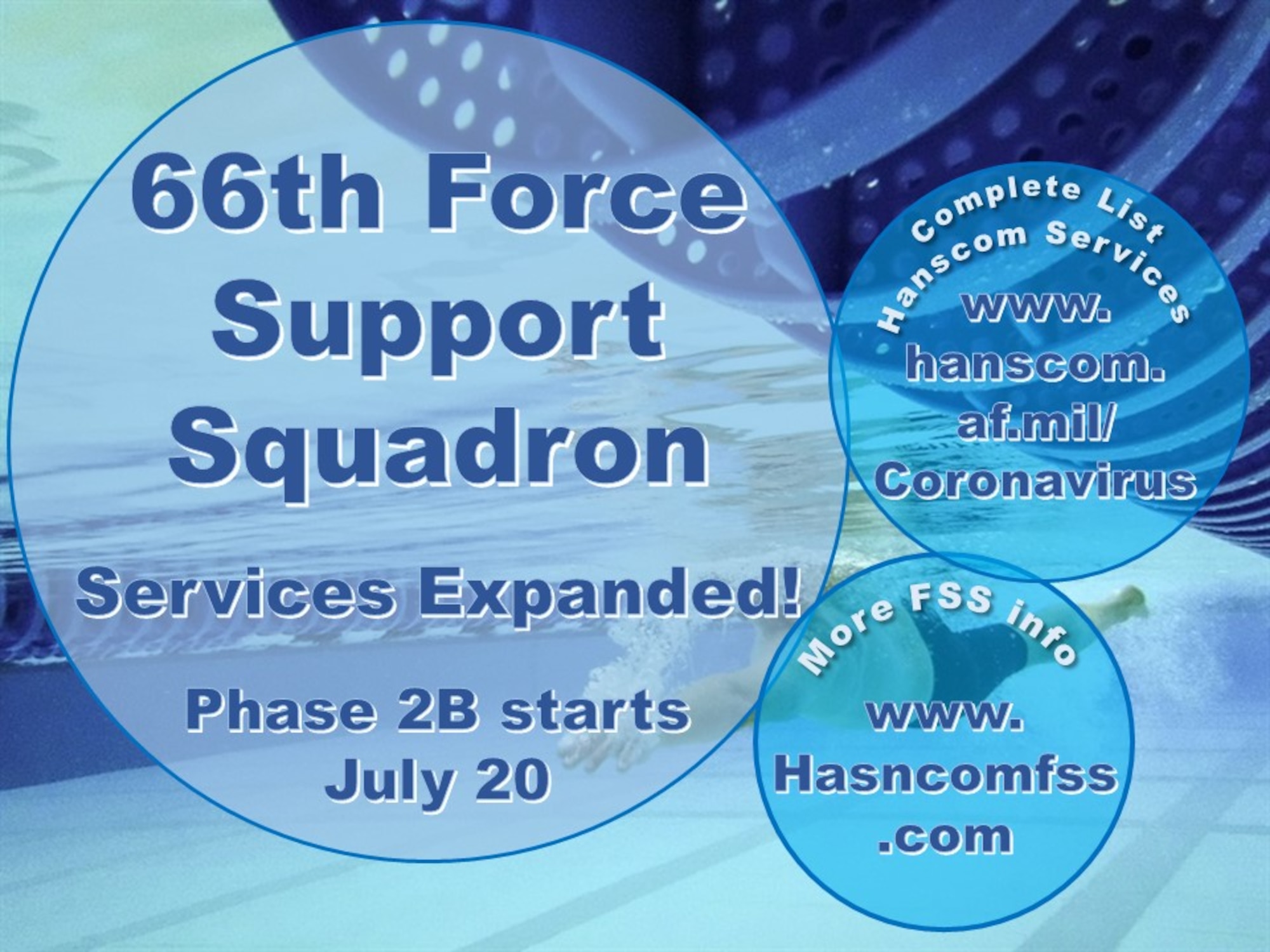 The 66th Force Support Squadron will be expanding facility and service availability in Phase 2B beginning July 20.