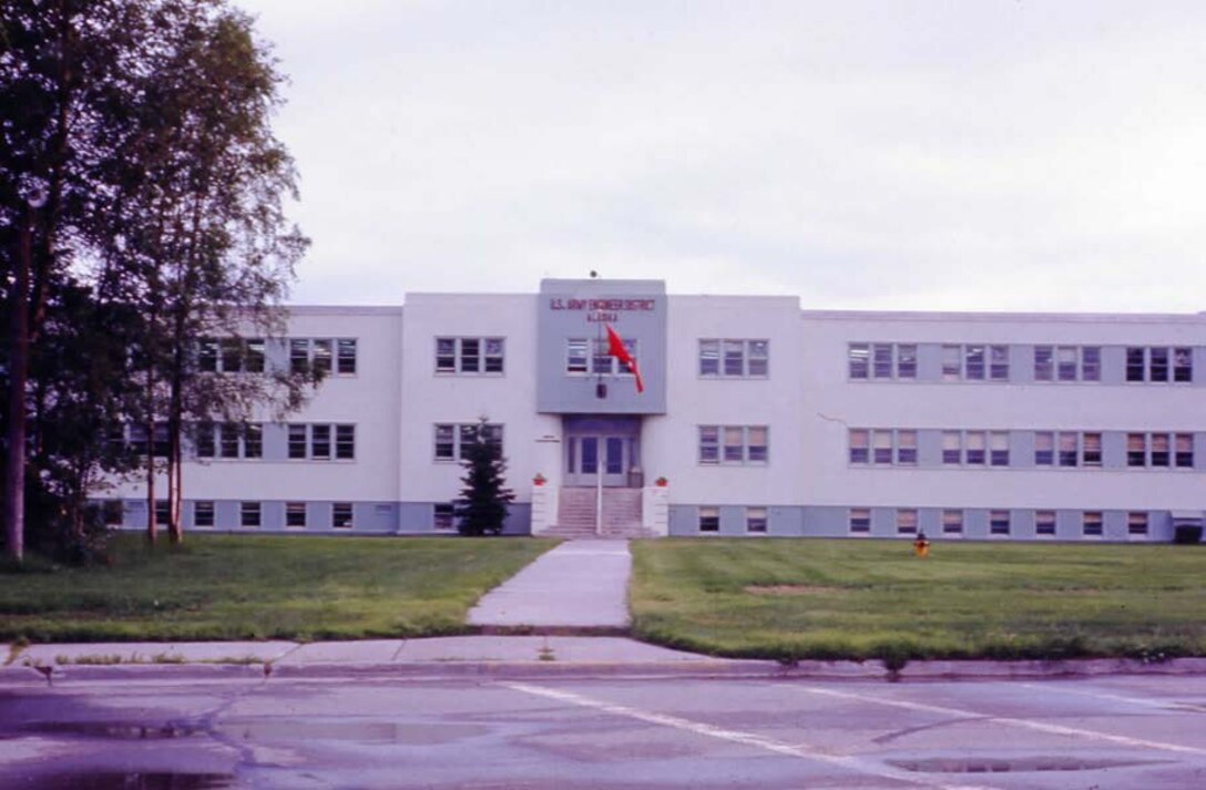 The team looked at old photos to determine past paint colors like this one taken in the late 1960s.