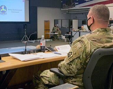 U.S. Army North hosted mission partners during the 2020 ARNORTH Hurricane Rehearsal of Concept Drill, held at Joint Base San Antonio-Fort Sam Houston both in-person and virtually, July 9. The event included more than 250 leaders from federal, state, U.S. territories and the military, to discuss their respective courses of action in the event of a hurricane response.