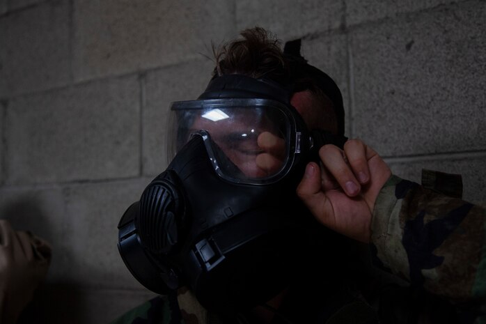 The chamber qualification is designed to build confidence in Marines using the M50 Joint Service General Purpose Mask and mission-oriented protective posture gear.