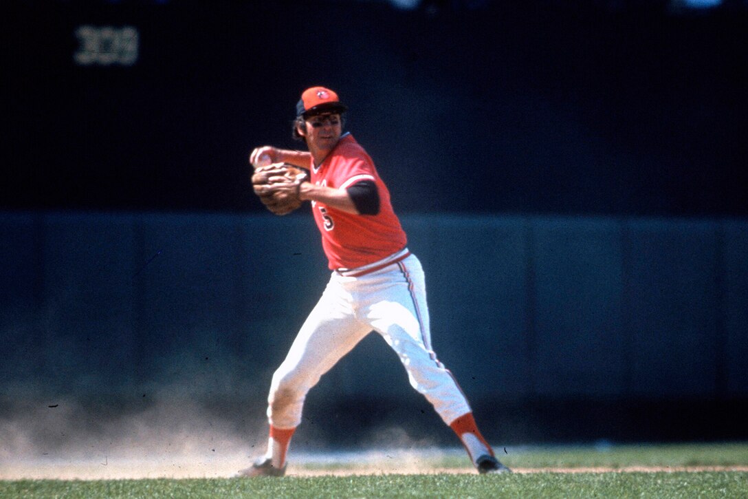 A man plays baseball.