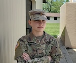 Second Lt. Colleen O’Callaghan, a platoon leader with the Ohio Army National Guard’s 1st Battalion, 148th Infantry Regiment, oversees her team June 9, 2020, at Second Harvest Food Bank of Clark, Champaign and Logan Counties in Springfield, Ohio. O’Callaghan is the Ohio National Guard’s first female Army infantry officer in its 232-year history.