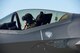 U.S. Air Force Col. David Skalicky, 354th Operations Group commander assigned to Eielson Air Force Base, Alaska, dons his helmet before taking off for a training sortie out of Joint Base Elmendorf-Richardson, Alaska, July 14, 2020.