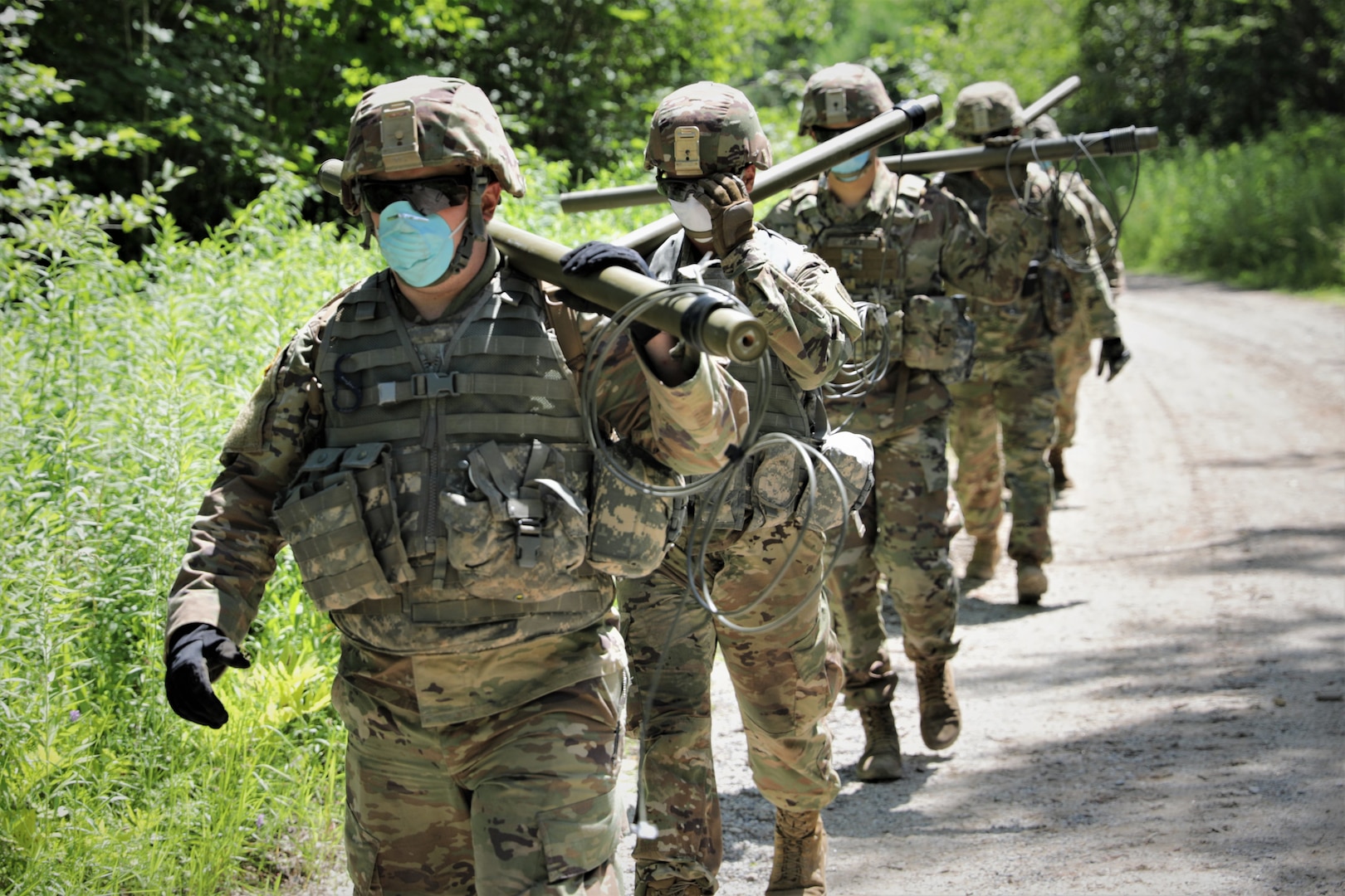 New York Army National Guard Soldiers assigned to Bravo Company, 152 Brigade Engineer Battalion conduct demolition training at Fort Drum, NY, Jul. 15.