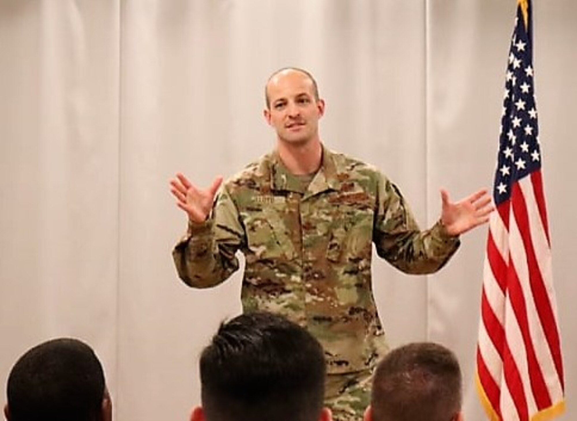 Maj. Curtis Lloyd, incoming 821st Support Squadron commander, took command of the 821 SPTS July 8, 2020, during a ceremony at Thule Air Base, Greenland. (Courtesy photo)