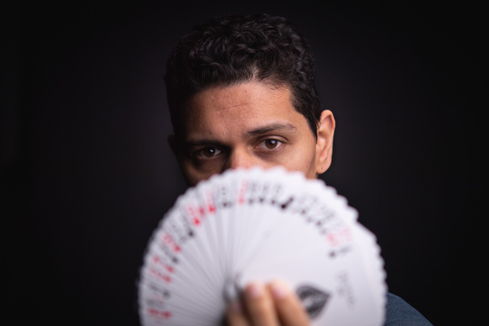 Photo of Airman performing magic