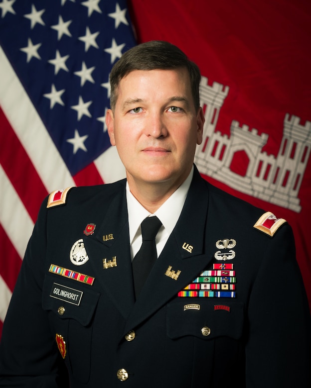 Colonel Kevin R. Golinghorst assumes duties as the 53rd Commander of the St. Louis District after serving as the Army Capability Manager – Geospatial at Fort Leonard Wood in Missouri.