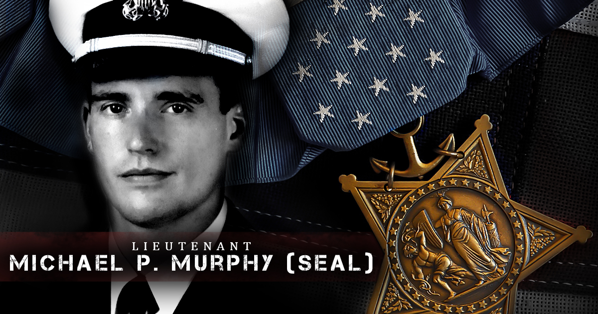 American flag and medal in the background with black white Chief's potrait