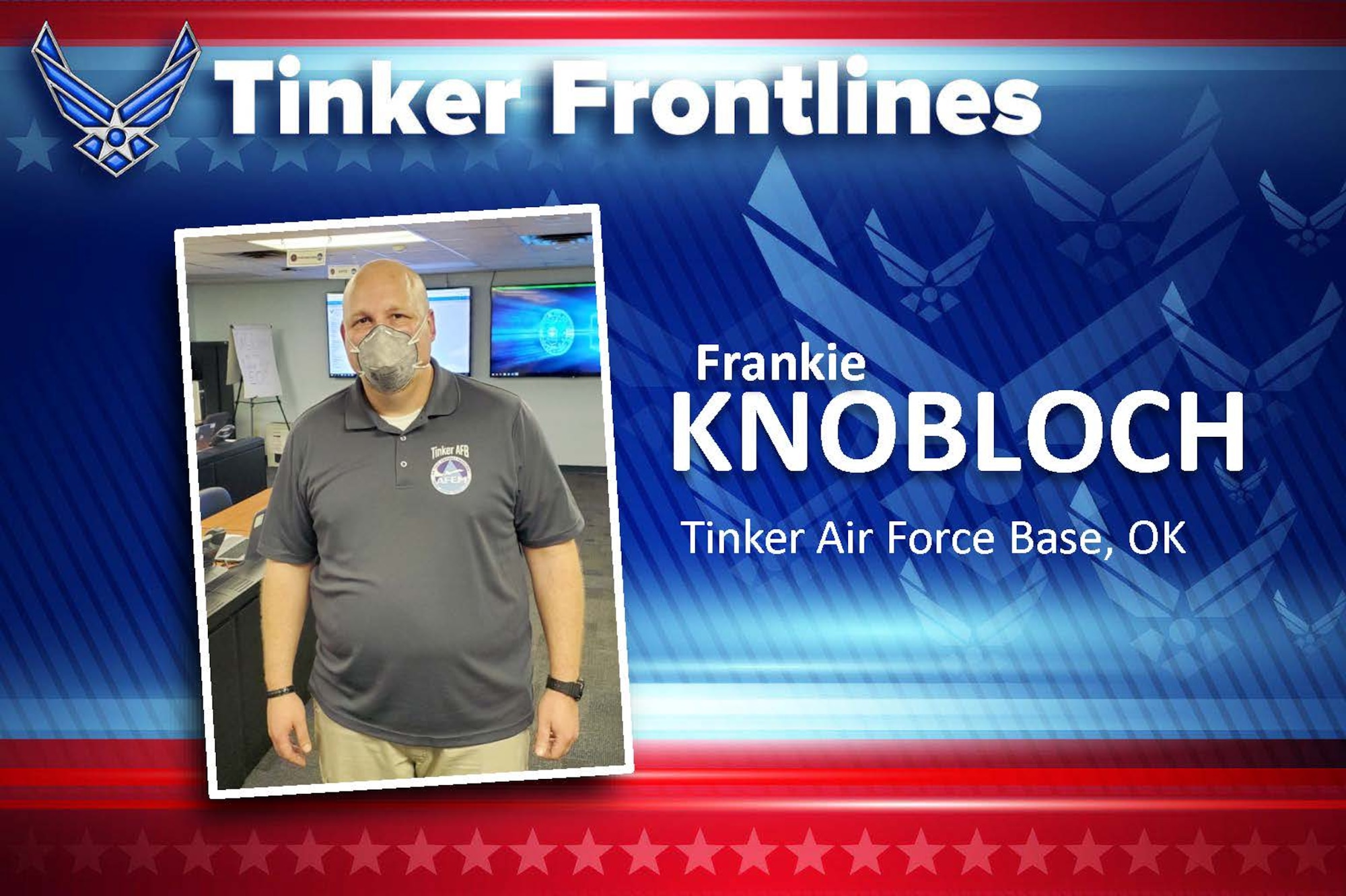 Frankie Knobloch has been an emergency management specialist in the Emergency Operations Center for four months.
