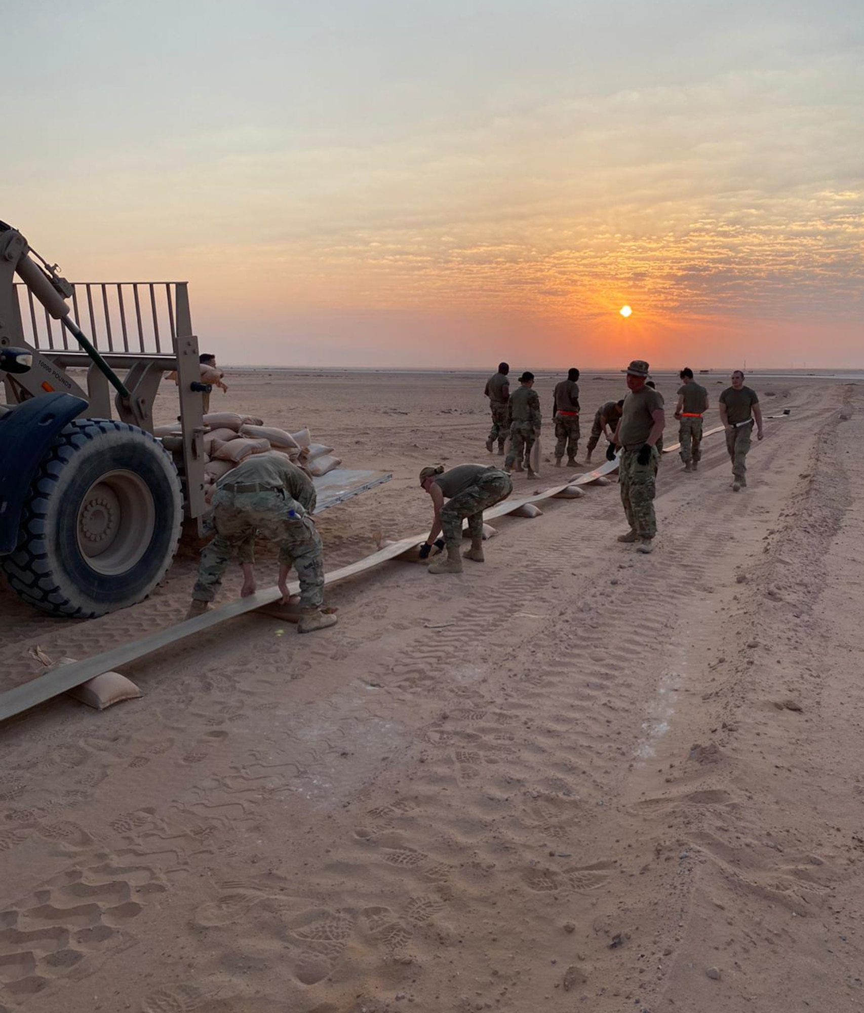 The 378th Expeditionary Logistic Readiness Squadron install a rapid refueling platform at Prince Sultan Air Base, Kingdom of Saudi Arabia, July 13, 2020.