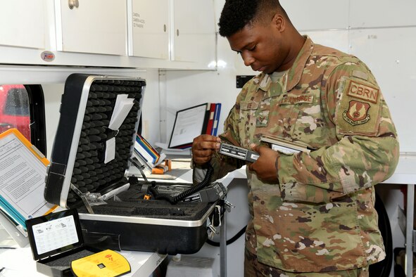 Man holding equipment