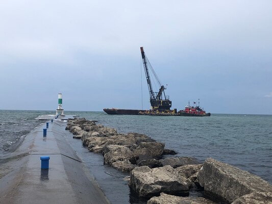 The U.S. Army Corps of Engineers, Detroit District, recently awarded a contract for dredging in western Michigan, on Lake Michigan.