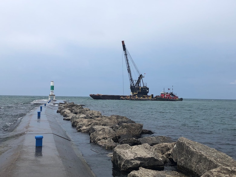 The U.S. Army Corps of Engineers, Detroit District, recently awarded a contract for dredging in western Michigan, on Lake Michigan.