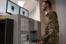 Airman screens suitcase.