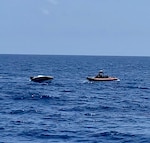 USS Shamal with embarked U.S. Coast Guard Law Enforcement Detachment  team conducts enhanced counter narcotics operations July 4.