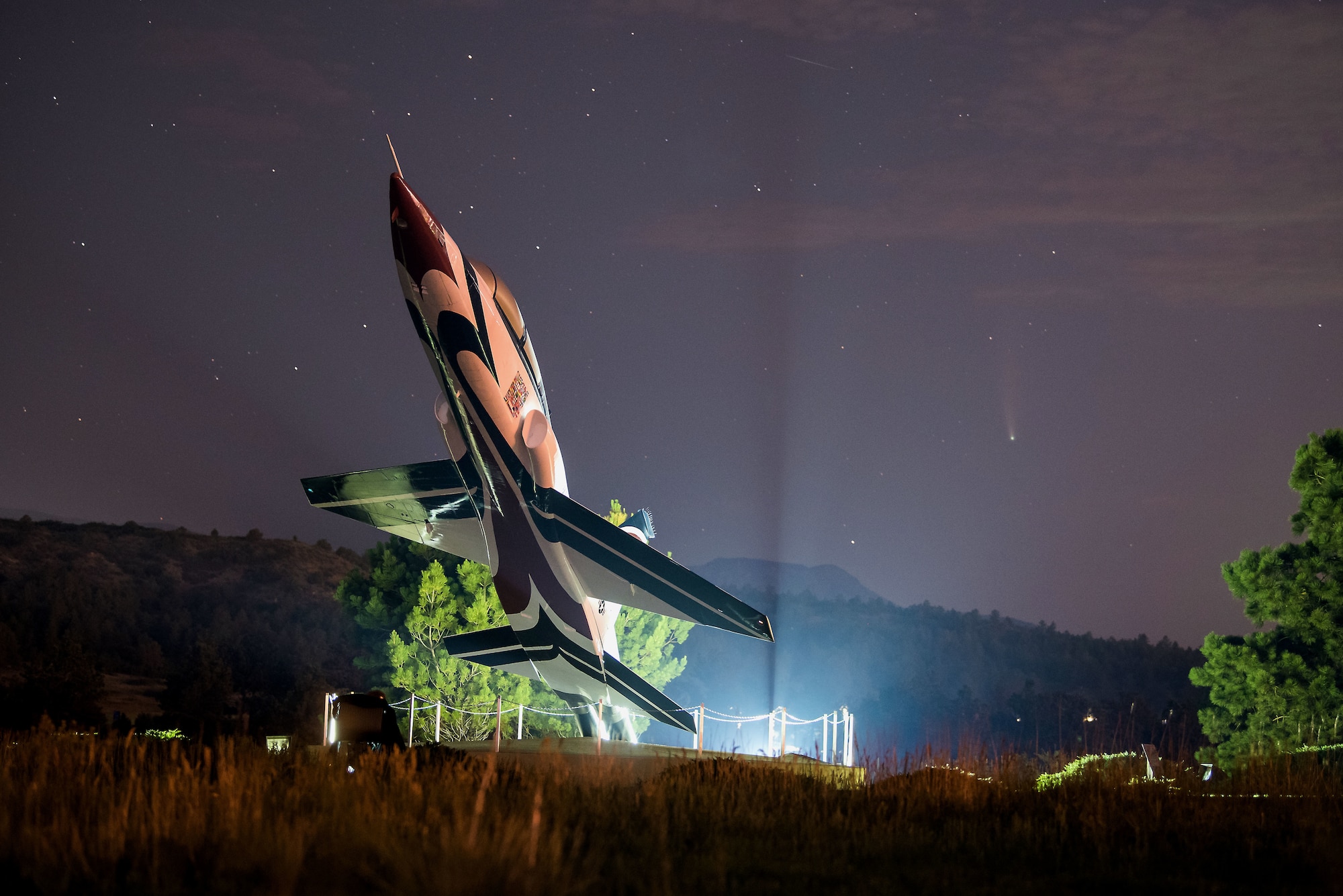 Comet NEOWISE Over the U.S. Air Force Academy