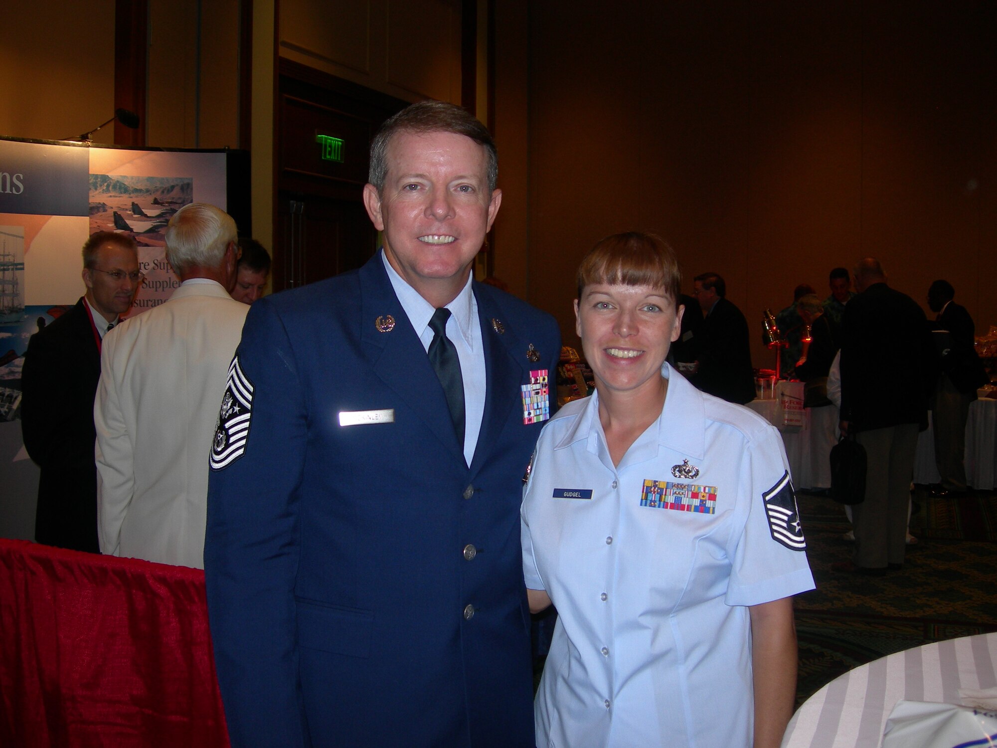 woman with chief master sgt. of the air force