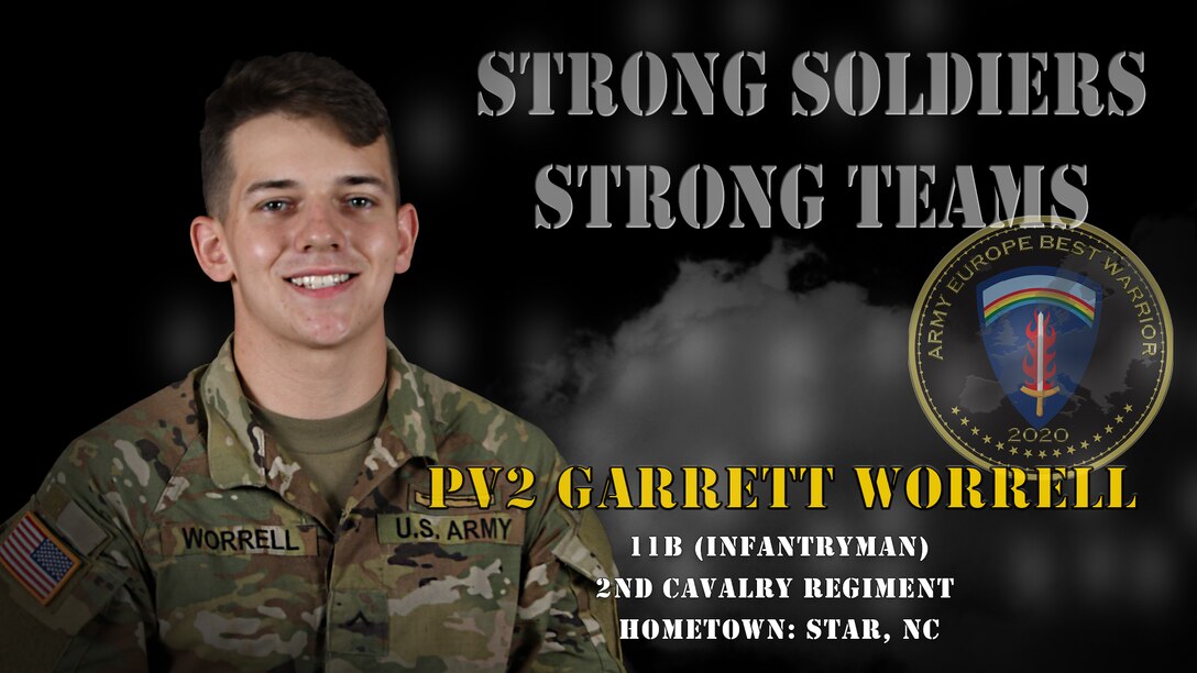 U.S. Army Europe Best Warrior 2020 Competitor: Pv2. Garrett Worrell