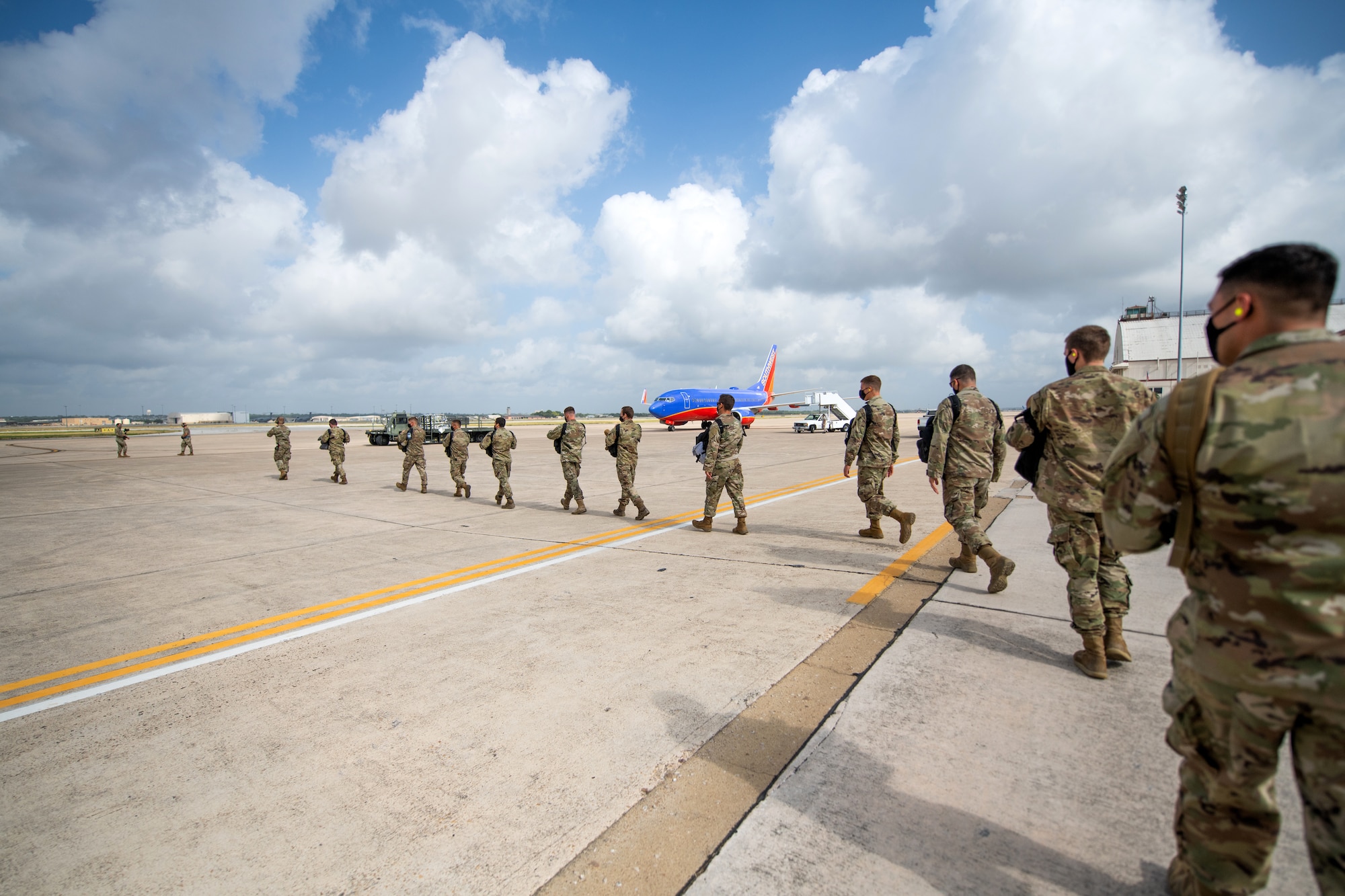 In an effort to protect and sustain the Air Education and Training Command’s student pipeline, the 314th AW flew 27 Airmen in technical training from Kelly Field, Texas, to Ft. Benning, Georgia.