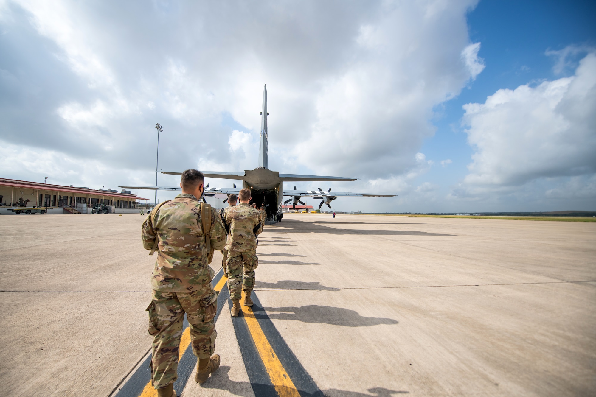 In an effort to protect and sustain the Air Education and Training Command’s student pipeline, the 314th AW flew 27 Airmen in technical training from Kelly Field, Texas, to Ft. Benning, Georgia.