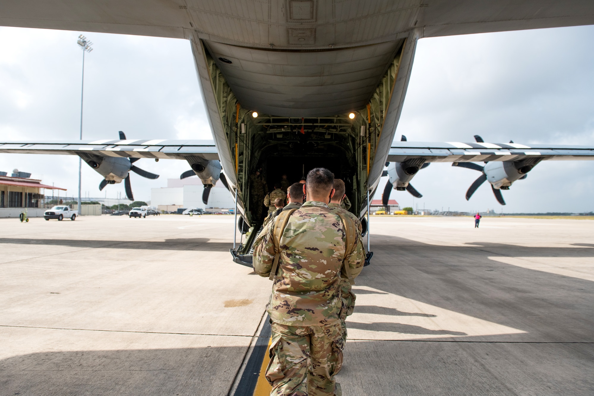 In an effort to protect and sustain the Air Education and Training Command’s student pipeline, the 314th AW flew 27 Airmen in technical training from Kelly Field, Texas, to Ft. Benning, Georgia.
