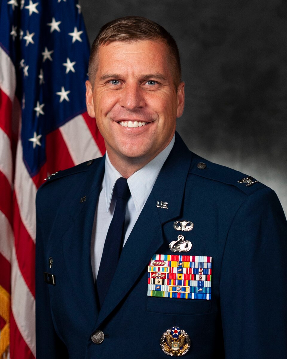 Official photo of Col. Kyle Head, 23d Mission Support Group commander.