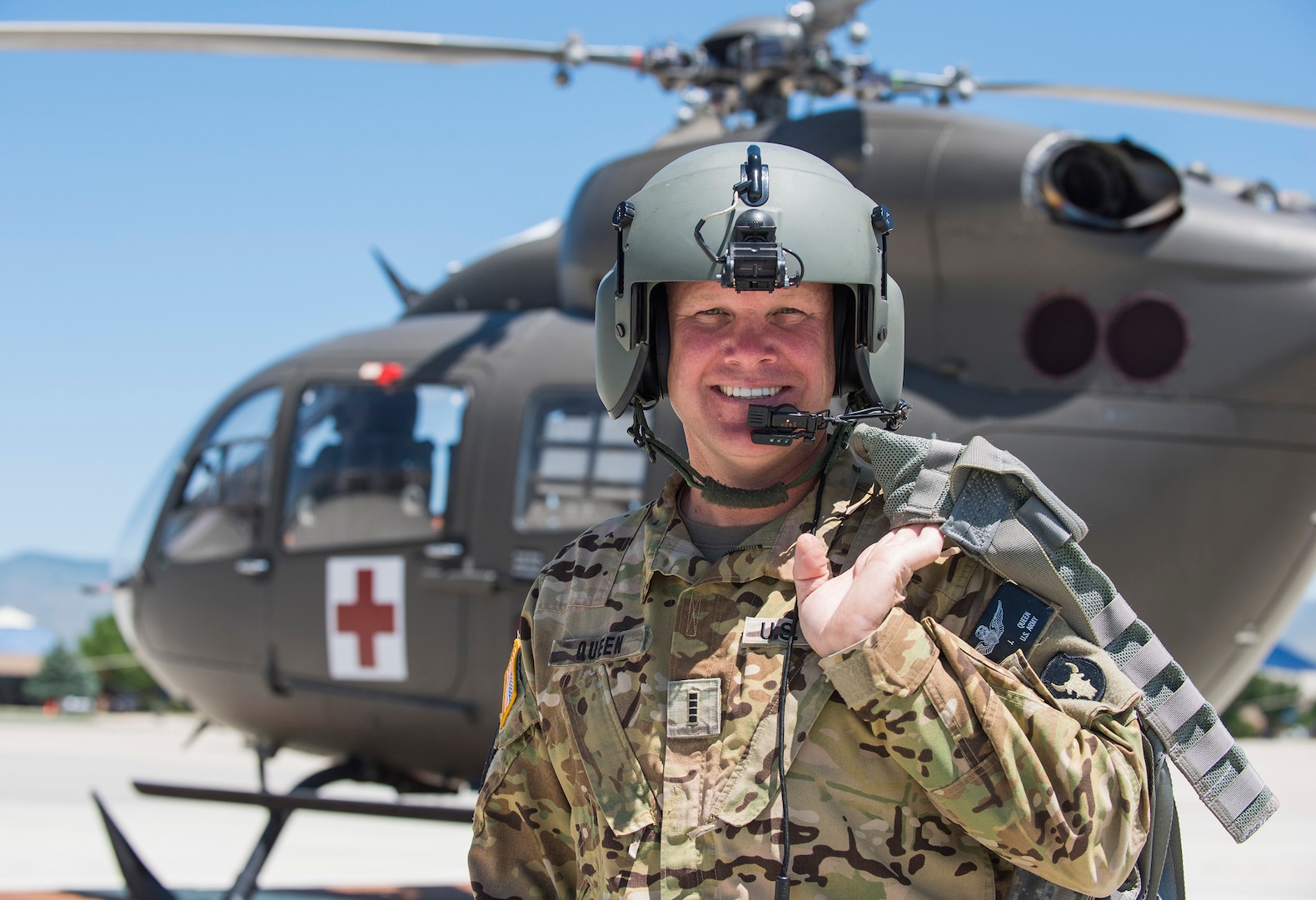 Spend a day with Idaho farmer and Guardsman Chief Warrant Officer 4 Chad Queen, one of the Idaho Army National Guard's rescue helicopter pilots, and feel firsthand what it is like to fly the UH-72 Lakota helicopter and help save lives.