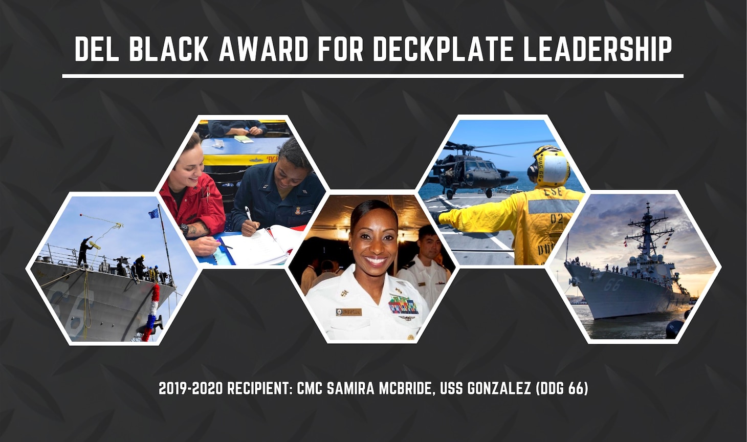 Del Black Award info-graphic with photo of winner CMC Samira McBride