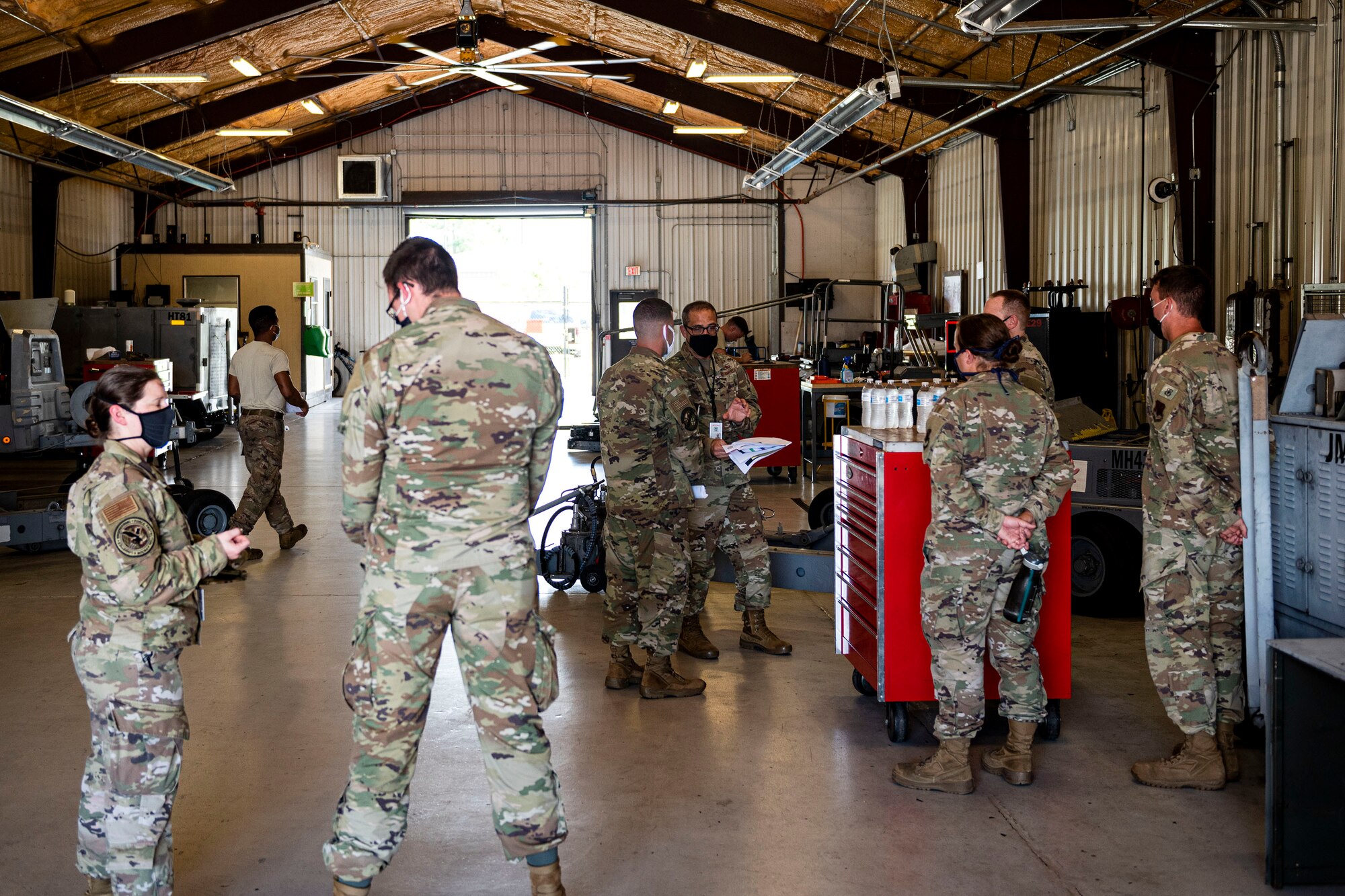Photo of Airmen briefing LATT Airmen.