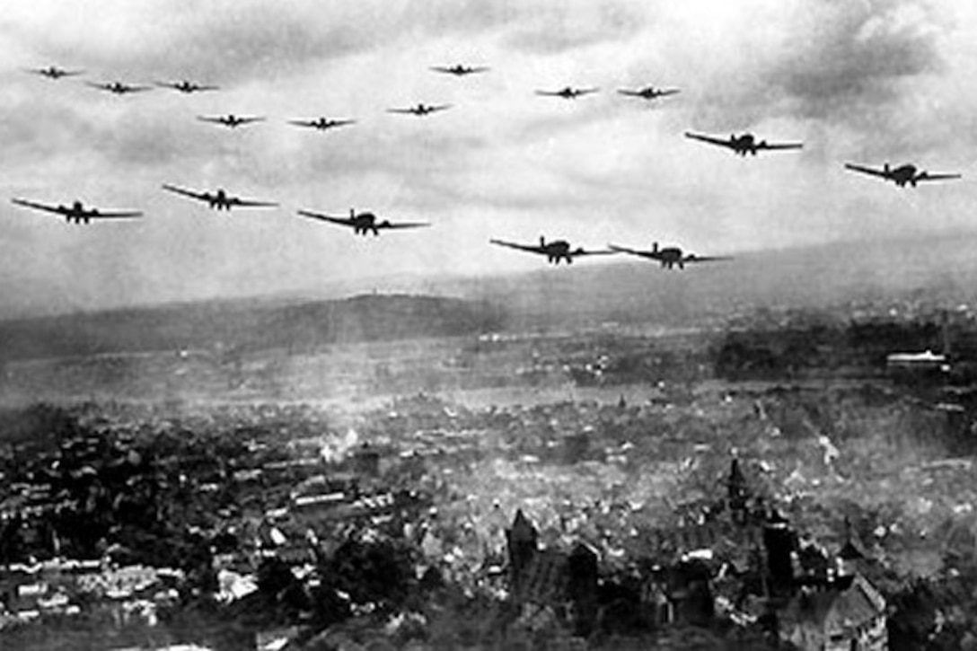German planes fly over Poland,