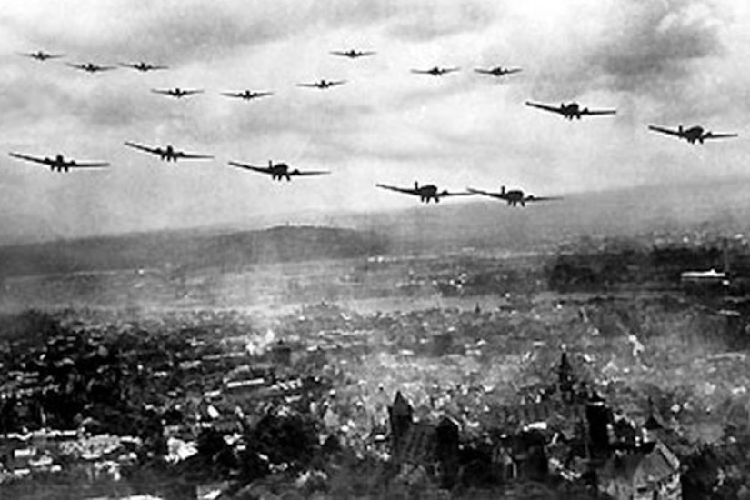 German planes fly over Poland,