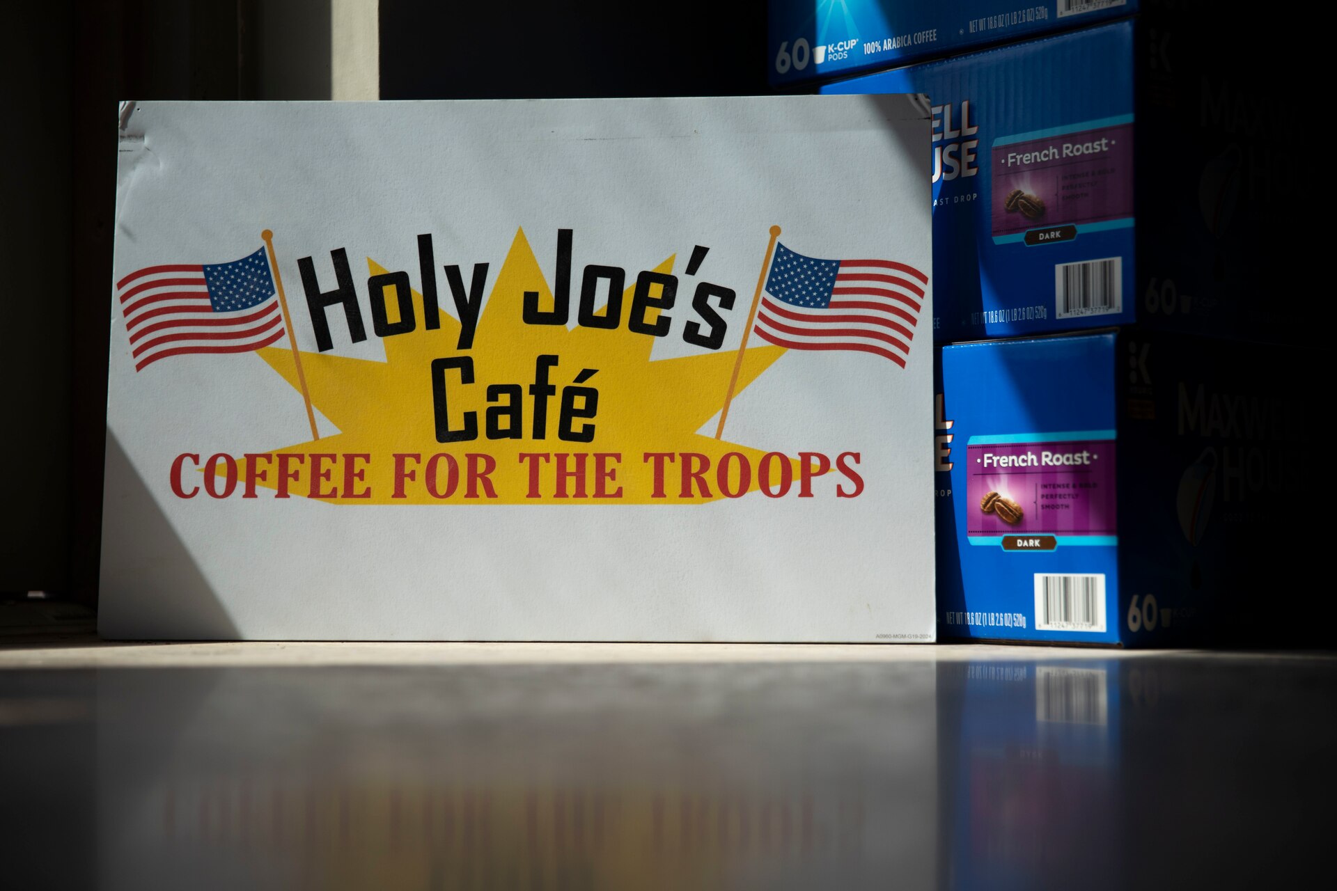 Grounded in giving: Chaplains transport donated coffee at Camp Arifjan