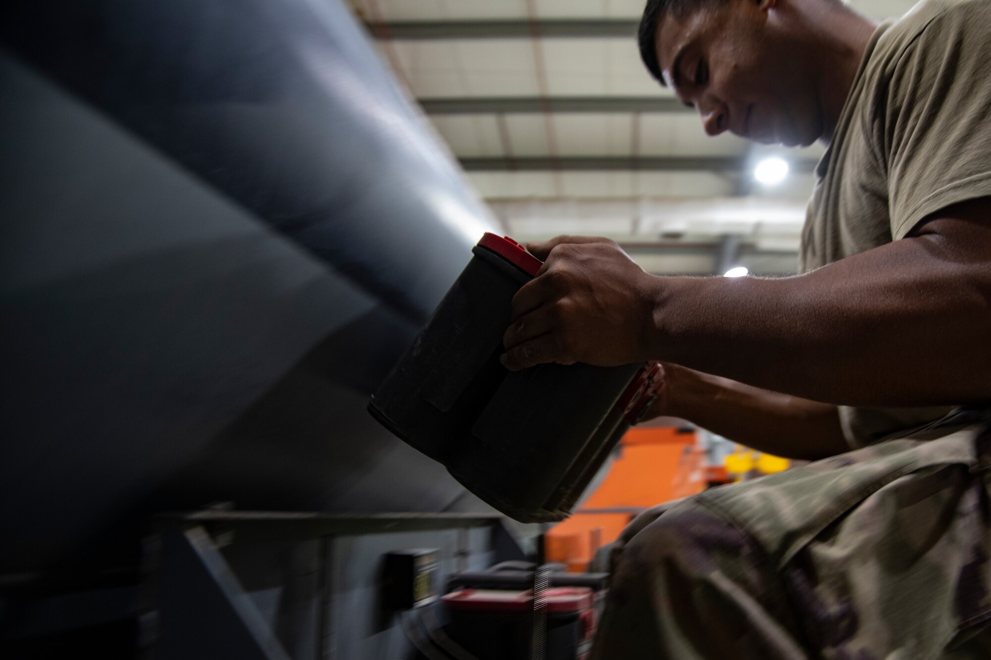 Airman 1st Class Isaiah Flores, 386th Expeditionary Maintenance Squadron Aerospace Ground Equipment journeyman