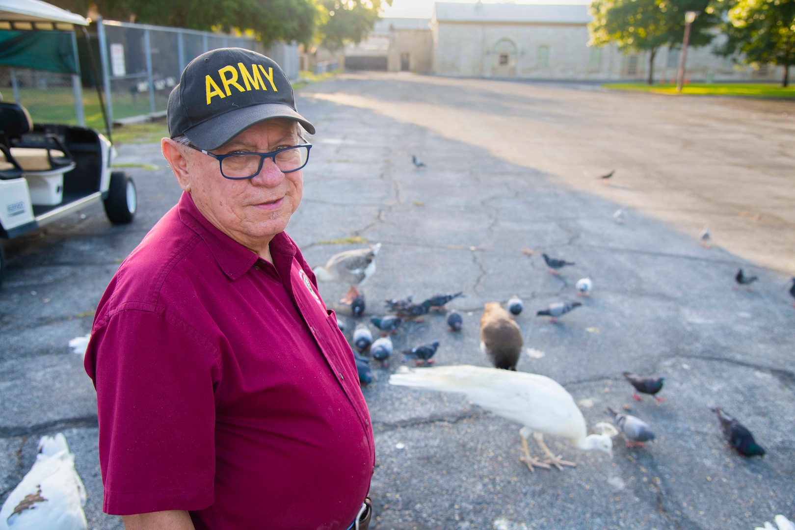 Adam Quintero, caretaker of the animals in the U.S. Army North Quadrangle, retires with more than 50 years of service to his country July 31, 2020.