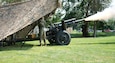 Lt. Col. William G. Start, outgoing commander of the 1st Battalion, 109th Field Artillery Regiment, pulls the cord on the M101A1 howitzer during the battalion's change of command ceremony on July 19, 2020, in Wilkes-Barre, Pa. As a final gesture in recognition of Start's service to the field artillery and 1/109th FA, he had the distinct honor and privilege of firing a final round from the 1/109th FA's ceremonial cannon. (U.S. Army photo by Sgt. 1st Class Matthew Keeler).