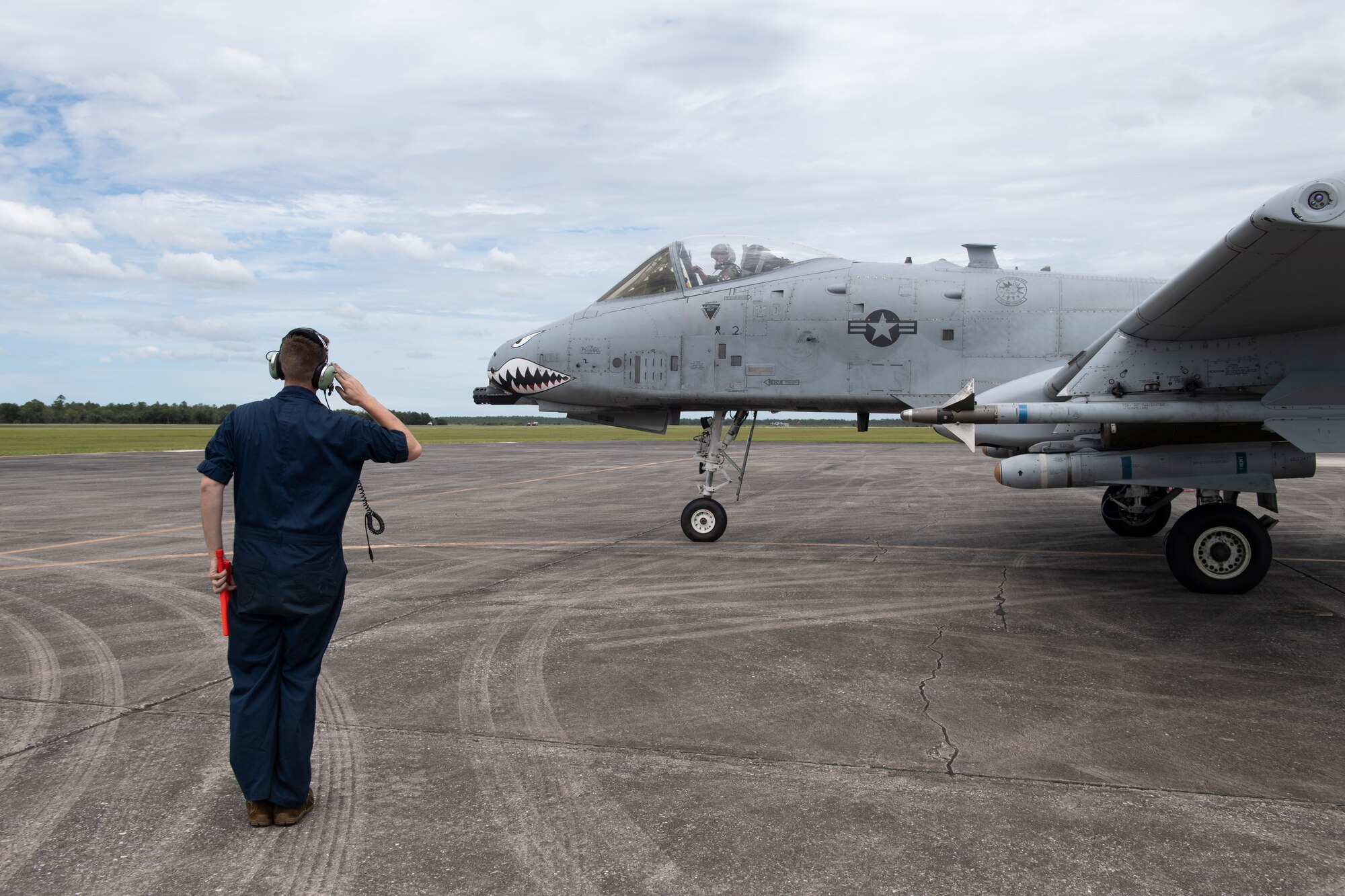 A photo of an Airman performing maintenance