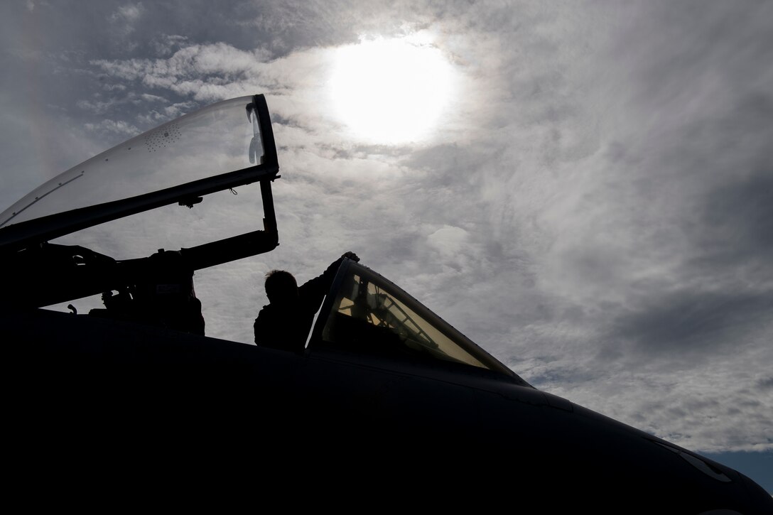 A photo of an Airman performing maintenance