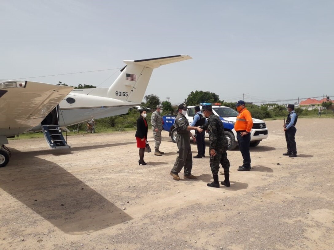 Members of the U.S. Defense Attache Service meet with local Honduran authorities, June 25. (Photo courtesy of U.S. Defense Attache Office)