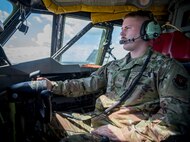 Senior Airman Kaid Hackler, 96th Aircraft Maintenance Unit aerospace propulsion journeyman, calls the tower on a B-52H Stratofortress before an engine run at Barksdale Air Force Base, La., July 23, 2020