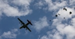 A C-130J Hercules transport aircraft piloted by Airmen from the New York Air National Guard's 109th Airlift Wing airdrops pallets of supplies during a container delivery system training exercise, July 23, 2020.