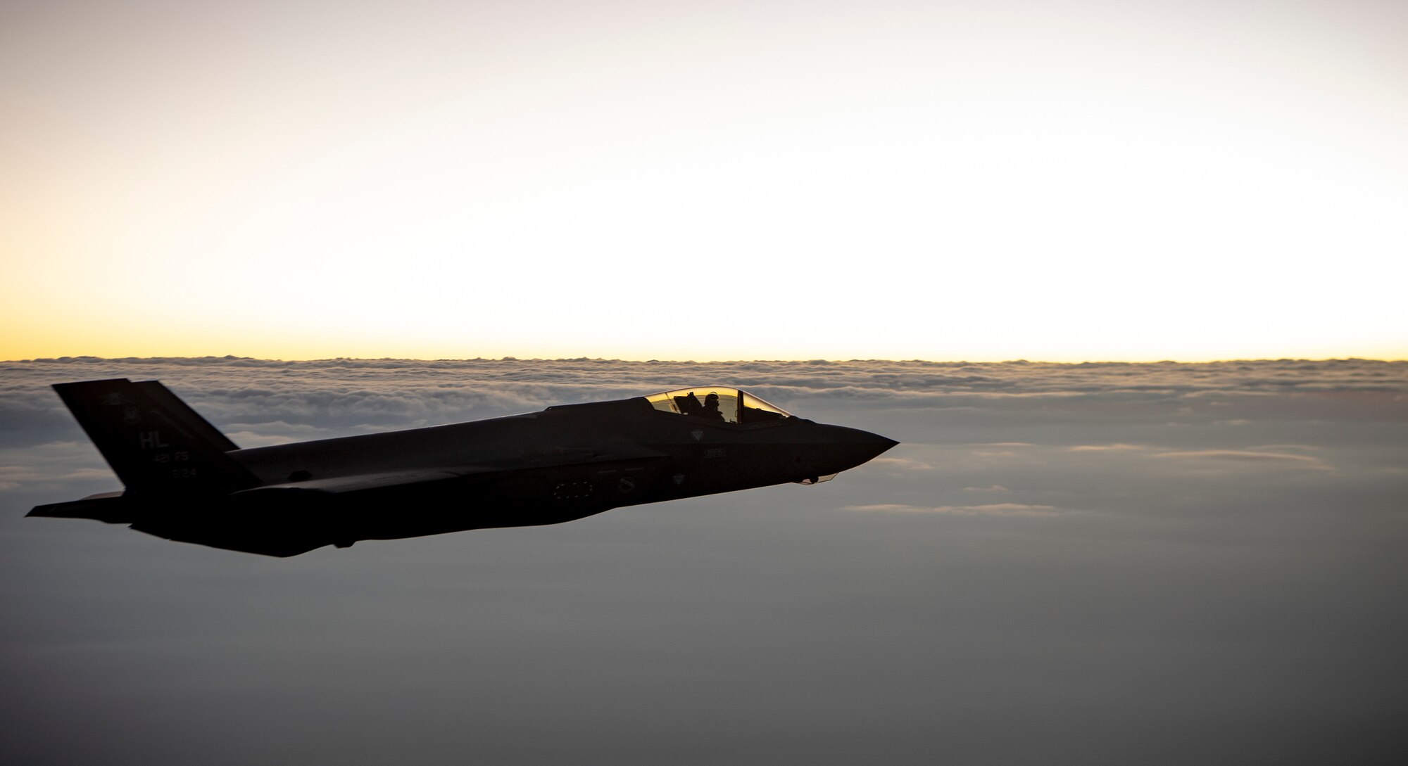 A U.S. Air Force F-35 Lightning II flies over the U.S. Central Command area of responsibility, July 15, 2020. The F-35 Lightning II is an agile, versatile, high-performance, multirole fighter that combines stealth, sensor fusion and unprecedented situational awareness.  (U.S. Air Force photo by Airman 1st Class Duncan C. Bevan)