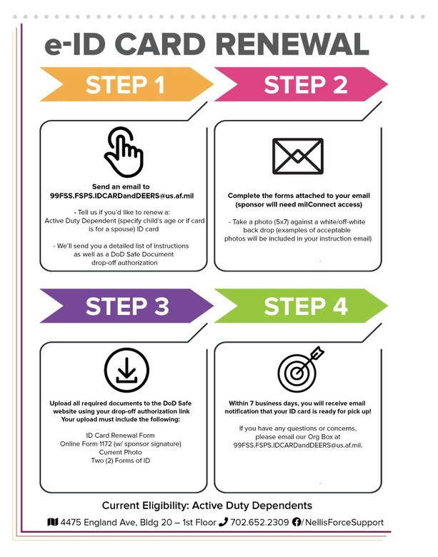 Nellis introduces electronic ID card renewal > Nellis Air Force Base > News