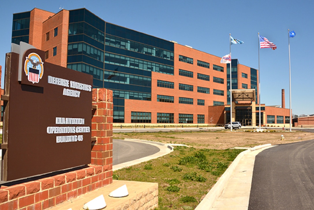 The exterior of the DLA Aviation headquarters building