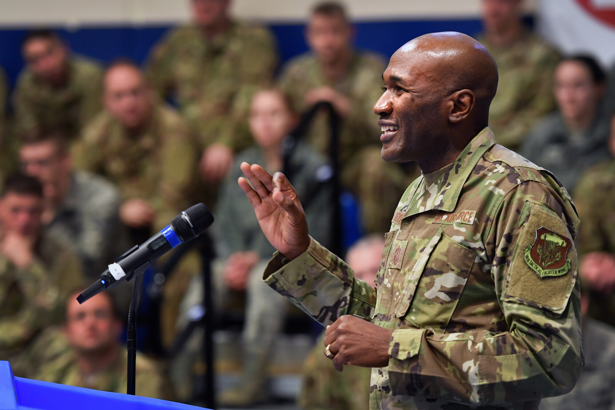 PETERSON AIR FORCE BASE, Colo. - Col. James Smith, former 50th Space Wing commander, and Chief Master Sgt. Boston Alexander, former 50th Space Wing command chief, became the first command team for the newly activated Peterson-Schriever Garrison June 24, 2020. The U.S. Space Force activated two garrisons during a pre-recorded virtual ceremony, including the Peterson-Schriever Garrison installation support command, and the 21st, 50th, Space Wings were deactivated. The Peterson-Schriever Garrison will be headquartered at Peterson Air Force Base and will also be responsible for Thule Air Base, Greenland; Cheyenne Mountain Air Force Station, Colorado; Kaena Point AFS, Hawaii and New Boston AFS, New Hampshire. P-S GAR will support 16 additional mission locations around the world. To ensure the Space Force remains lean and agile, the Garrisons will capitalize on and use existing Air Force resources for installation support. This will prevent bureaucratic growth and duplication efforts, as the USSF will capitalize on existing USAF personnel and resources at each location – to include Security Forces, Force Support, Medical Group support, chaplains, and other personnel support functions.