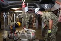 Captain Jonathan Jett-Parmer, Commanding Officer, SurgeMain Norfolk, visits Norfolk Naval Shipyard (NNSY) July 23 to meet with SurgeMain reservist Sailors supporting a variety of ship projects between now and September 2021. NNSY has currently onboarded 127 SurgeMain Sailors since July 6 and is expected to attain more than 480.