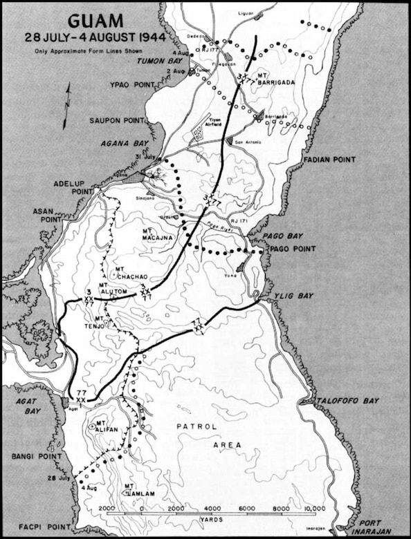 A map of Guam.