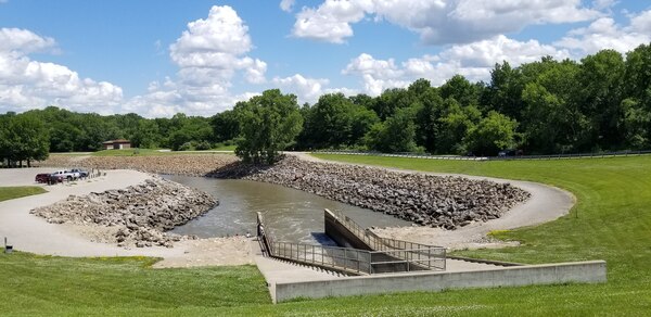 A view of the outlet works at Rathbun Lake near Centerville, Iowa on July 24, 2020.
