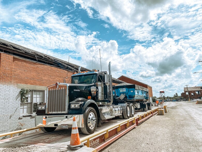 Five-thousandth shipment of FUSRAP-related material on the scales at the Luckey Site.  Each truckload averages approximately 16.5 tons of FUSRAP-related material.