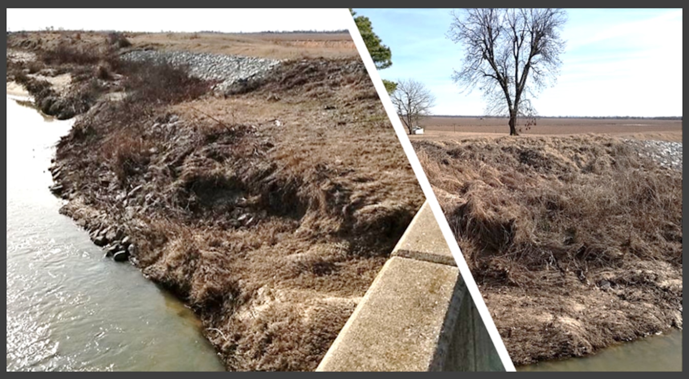 IN THE PHOTO, is a sample of the erosion the project will address.